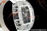 Richard Mille - RM055 AET Remould Transparent Crystal White Strap White Rehaut Skeleton SONIC RMUL2