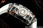 Richard Mille - RM055 AET Remould Transparent Crystal White Strap White Rehaut Skeleton SONIC RMUL2