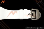 Richard Mille - RM055 AET Remould Transparent Crystal White Strap Blue Rehaut Skeleton SONIC RMUL2