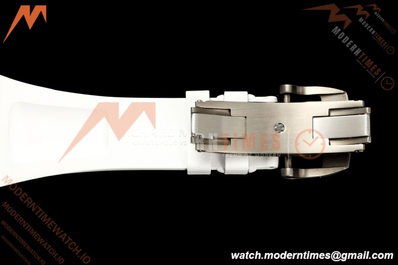 Richard Mille - RM055 AET Remould Transparent Crystal White Strap Blue Rehaut Skeleton SONIC RMUL2
