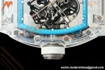 Richard Mille - RM055 AET Remould Transparent Crystal White Strap Blue Rehaut Skeleton SONIC RMUL2