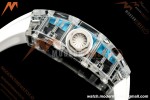 Richard Mille - RM055 AET Remould Transparent Crystal White Strap Blue Rehaut Skeleton SONIC RMUL2