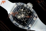 Richard Mille - RM055 AET Remould Transparent Crystal Transparent Strap Black Rehaut Skeleton SONIC RMUL2