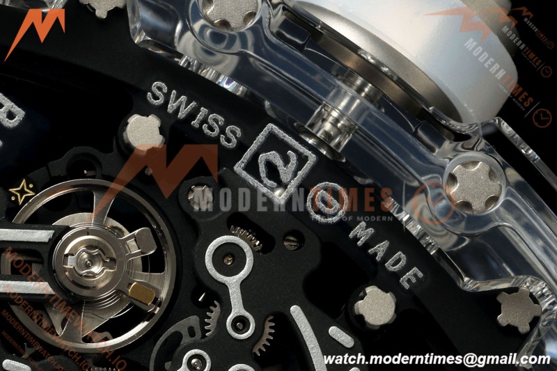 Richard Mille - RM055 AET Remould Transparent Crystal Transparent Strap Black Rehaut Skeleton SONIC RMUL2