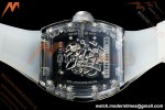 Richard Mille - RM055 AET Remould Transparent Crystal Transparent Strap White Rehaut Skeleton SONIC RMUL2