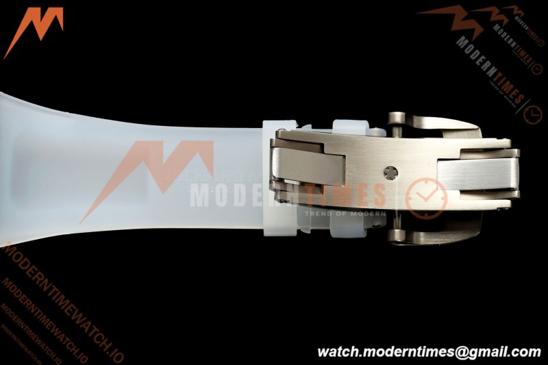 Richard Mille - RM055 AET Remould Transparent Crystal Transparent Strap White Rehaut Skeleton SONIC RMUL2