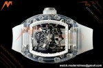 Richard Mille - RM055 AET Remould Transparent Crystal Transparent Strap White Rehaut Skeleton SONIC RMUL2