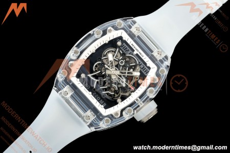 Richard Mille - RM055 AET Remould Transparent Crystal Transparent Strap White Rehaut Skeleton SONIC RMUL2 | 리차드 밀 - RM055 AET 리몰드 투명 크리스털 스트랩 화이트 르호 스켈레톤 소닉 RMUL2