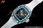 Richard Mille - RM055 AET Remould Transparent Crystal Transparent Strap Blue Rehaut Skeleton SONIC RMUL2