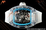 Richard Mille - RM055 AET Remould Transparent Crystal Transparent Strap Blue Rehaut Skeleton SONIC RMUL2