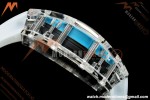 Richard Mille - RM055 AET Remould Transparent Crystal Transparent Strap Blue Rehaut Skeleton SONIC RMUL2