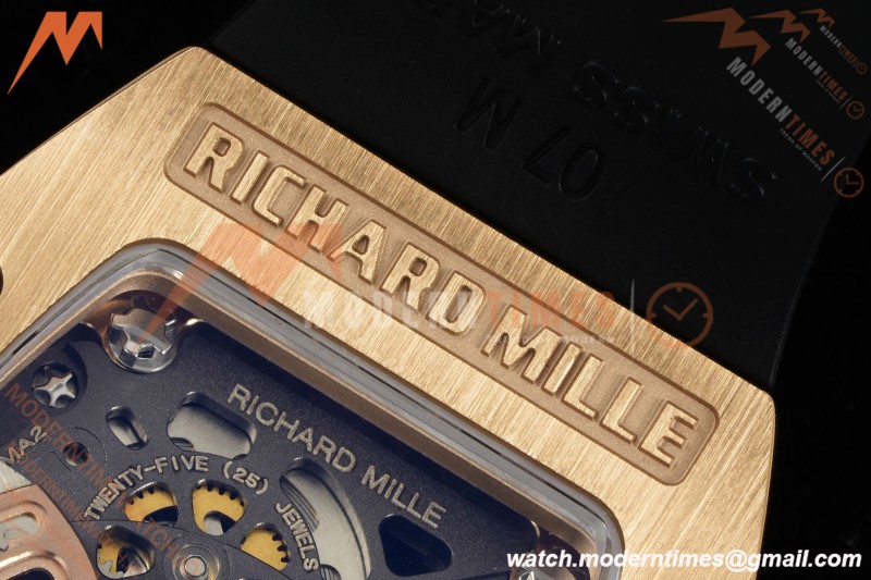 Richard Mille - RM07-01 Rose Gold Snow Set Diamond Blk/RU/Wht Black Onyx ZF Asian CRMA2