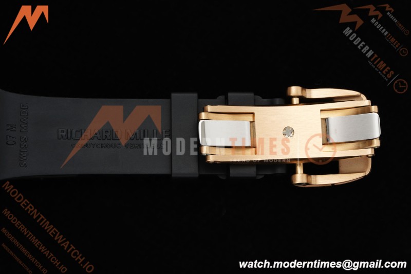 Richard Mille - RM07-01 Rose Gold Snow Set Diamond Blk/RU/Wht Black Onyx ZF Asian CRMA2
