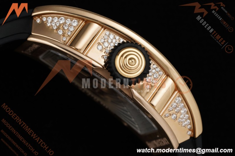 Richard Mille - RM07-01 Rose Gold Snow Set Diamond Blk/RU/Wht Black Onyx ZF Asian CRMA2
