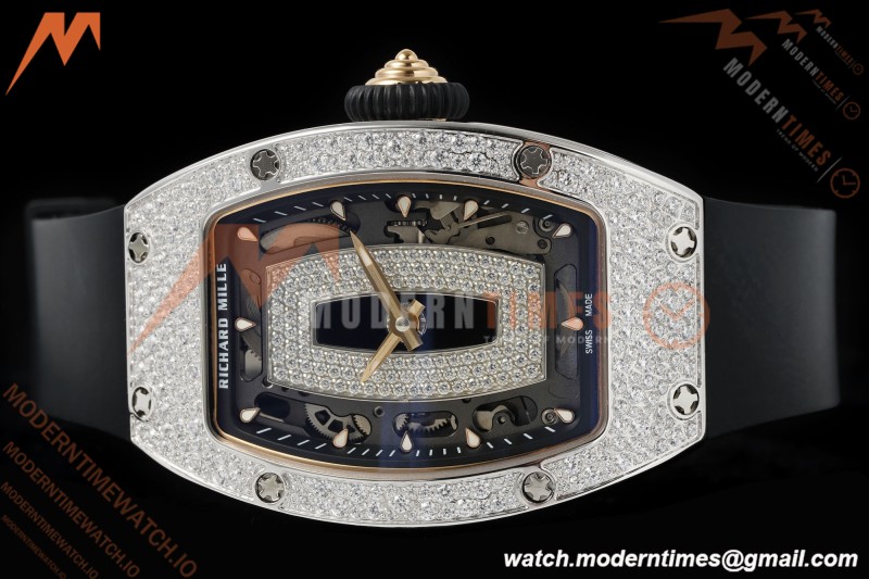 Richard Mille - RM07-01 Snow Set Diamond Crested Blk/RU/Wht Black Onyx ZF Asian CRMA2
