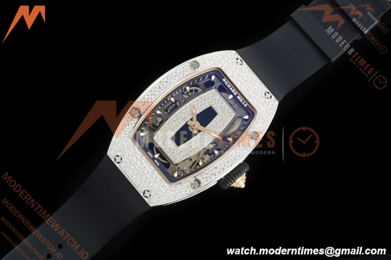 Richard Mille - RM07-01 Snow Set Diamond Crested Blk/RU/Wht Black Onyx ZF Asian CRMA2
