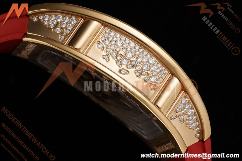 Richard Mille - RM07-01 Ladies Rose Gold Diamond Red/RU/Wht Red Lips ZF Asian CRMA2
