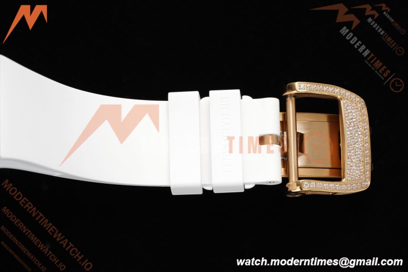 Richard Mille - RM07-01 Rose Gold Snow Set Diamond Wht/RU/Wht White Mop ZF Asian CRMA2
