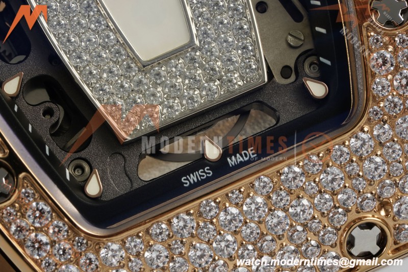 Richard Mille - RM07-01 Rose Gold Snow Set Diamond Wht/RU/Wht White Mop ZF Asian CRMA2