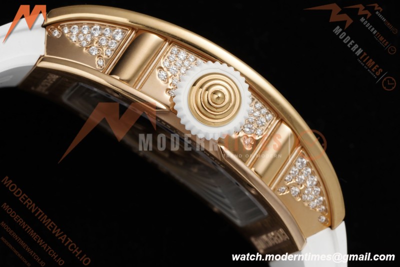 Richard Mille - RM07-01 Rose Gold Snow Set Diamond Wht/RU/Wht White Mop ZF Asian CRMA2