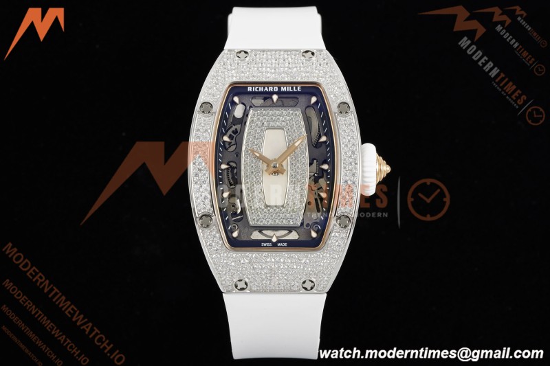 Richard Mille - RM07-01 Snow Set Diamond Crested Wht/RU/Wht White Mop ZF Asian CRMA2