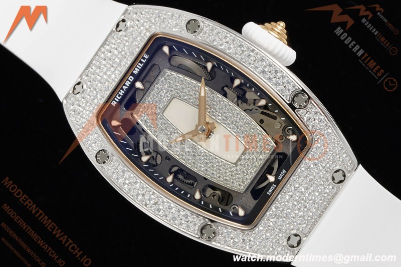 Richard Mille - RM07-01 Snow Set Diamond Crested Wht/RU/Wht White Mop ZF Asian CRMA2