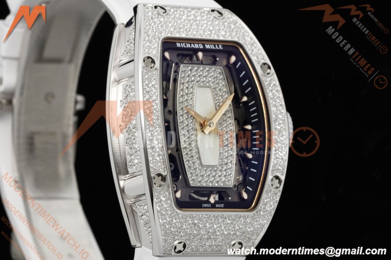 Richard Mille - RM07-01 Snow Set Diamond Crested Wht/RU/Wht White Mop ZF Asian CRMA2