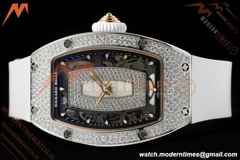 Richard Mille - RM07-01 Snow Set Diamond Crested Wht/RU/Wht White Mop ZF Asian CRMA2