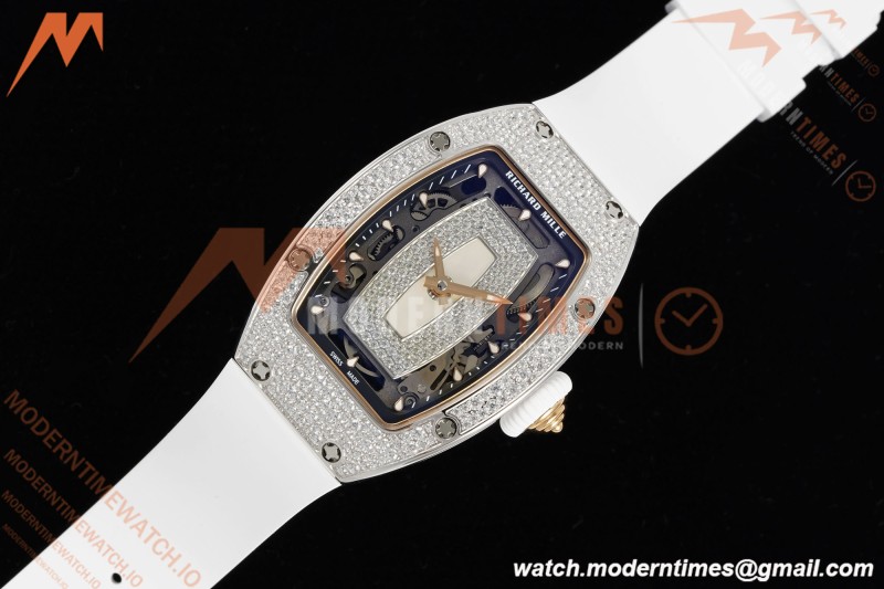 Richard Mille - RM07-01 Snow Set Diamond Crested Wht/RU/Wht White Mop ZF Asian CRMA2
