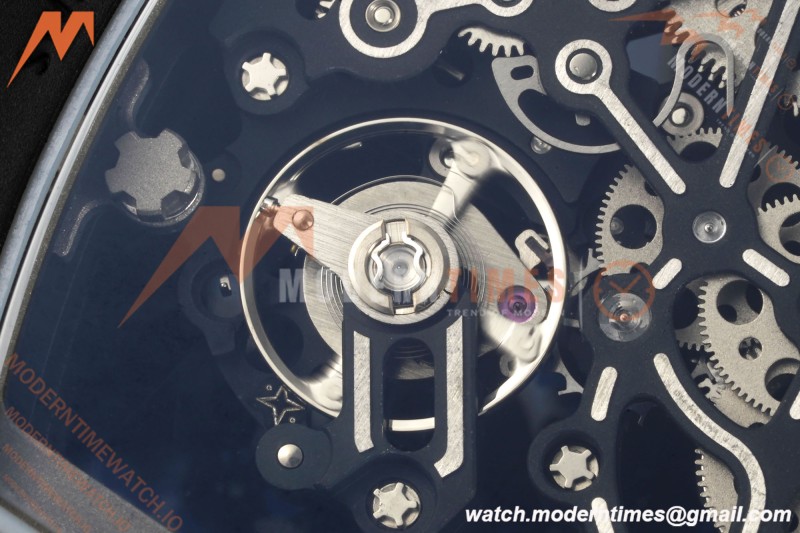 Richard Mille - RM055 Custom Made Free Sprung Black CER/RU Silv/Blk Skeleton ZGF RMUL2