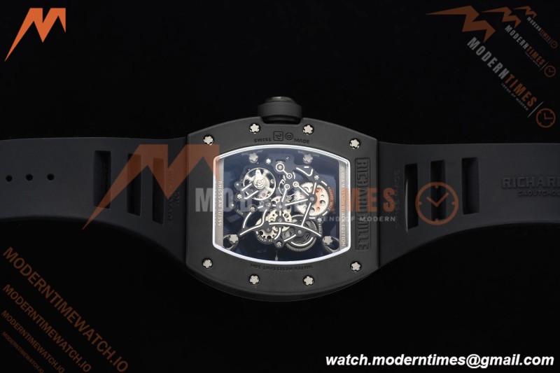 Richard Mille - RM055 Custom Made Free Sprung Black CER/RU Silv/Blk Skeleton ZGF RMUL2