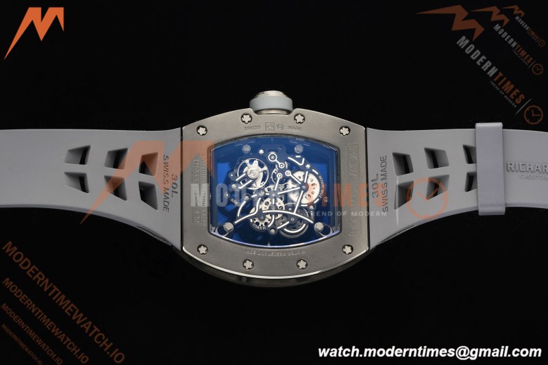 Richard Mille - RM055 Custom Made Free Sprung Gray CER/RU Black Skeleton ZGF RMUL2