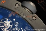 Richard Mille - RM055 Custom Made Free Sprung Gray CER/RU Black Skeleton ZGF RMUL2