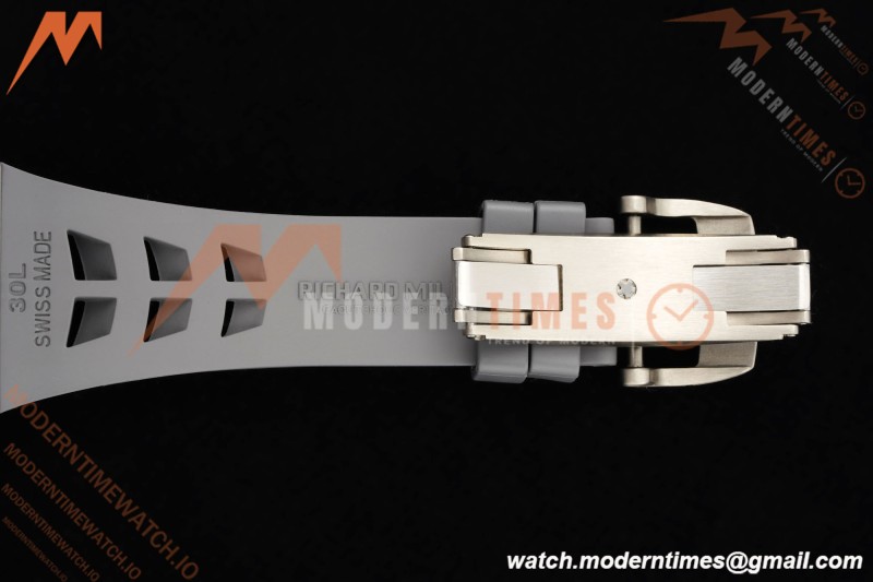 Richard Mille - RM055 Custom Made Free Sprung Gray CER/RU Black Skeleton ZGF RMUL2