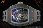 Richard Mille - RM055 Custom Made Free Sprung Gray CER/RU Black Skeleton ZGF RMUL2