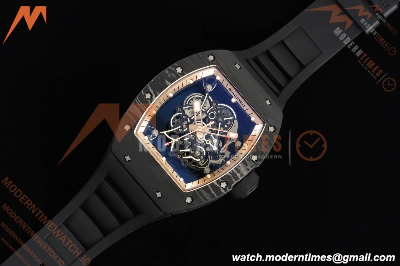 Richard Mille - RM055 Custom Made Free Sprung Black NTPT/RU RG/Blk Skeleton ZGF RMUL2