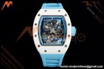 Richard Mille - RM055 Bubba Watson Japan Edition CER/RU Wht/Blu Rehaut Skeleton APSF RMUL2 | 리차드 밀 - RM055 버바 왓슨 일본 에디션 CER/RU 화이트/블루 르호 스켈레톤 APSF RMUL2
