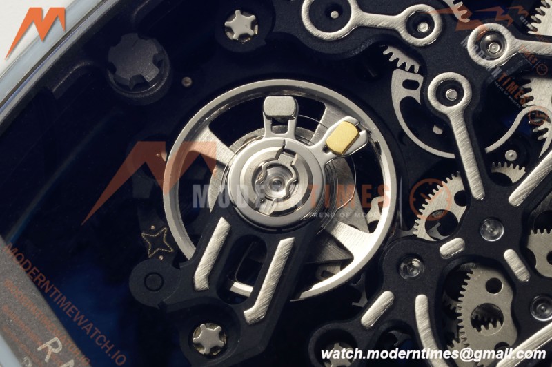 Richard Mille - RM055 Bubba Watson Japan Edition CER/RU Wht/Blu Rehaut Skeleton APSF RMUL2 | 리차드 밀 - RM055 버바 왓슨 일본 에디션 CER/RU 화이트/블루 르호 스켈레톤 APSF RMUL2
