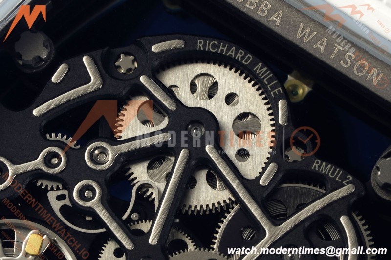 Richard Mille - RM055 Bubba Watson Japan Edition CER/RU Wht/Blu Rehaut Skeleton APSF RMUL2 | 리차드 밀 - RM055 버바 왓슨 일본 에디션 CER/RU 화이트/블루 르호 스켈레톤 APSF RMUL2