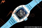 Richard Mille - RM055 Bubba Watson Japan Edition CER/RU Wht/Blu Rehaut Skeleton APSF RMUL2 | 리차드 밀 - RM055 버바 왓슨 일본 에디션 CER/RU 화이트/블루 르호 스켈레톤 APSF RMUL2