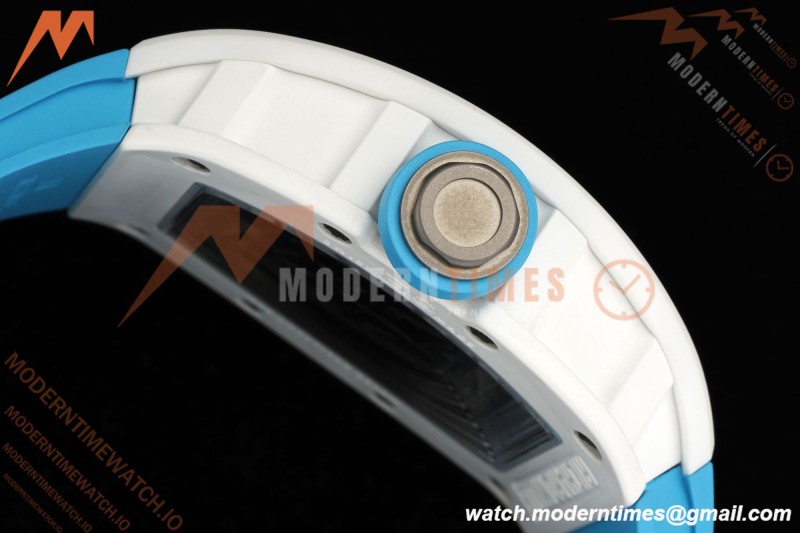 Richard Mille - RM055 Bubba Watson Japan Edition CER/RU Wht/Blu Rehaut Skeleton APSF RMUL2 | 리차드 밀 - RM055 버바 왓슨 일본 에디션 CER/RU 화이트/블루 르호 스켈레톤 APSF RMUL2