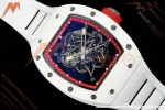 Richard Mille - RM055 Bubba Watson Asia Edition CER/RU Wht/Red Rehaut Skeleton APSF RMUL2 | Richard Mille - RM055 버바 왓슨 아시아 에디션 CER/RU Wht/Red Rehaut 스켈레톤 APSF RMUL2