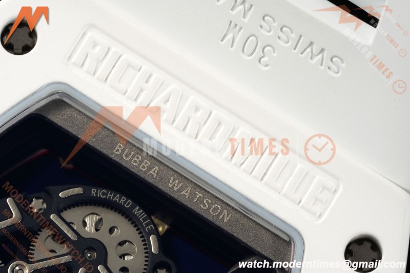 Richard Mille - RM055 Bubba Watson Asia Edition CER/RU Wht/Red Rehaut Skeleton APSF RMUL2 | Richard Mille - RM055 버바 왓슨 아시아 에디션 CER/RU Wht/Red Rehaut 스켈레톤 APSF RMUL2