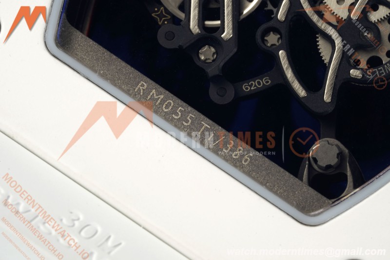 Richard Mille - RM055 Bubba Watson Asia Edition CER/RU Wht/Red Rehaut Skeleton APSF RMUL2 | Richard Mille - RM055 버바 왓슨 아시아 에디션 CER/RU Wht/Red Rehaut 스켈레톤 APSF RMUL2