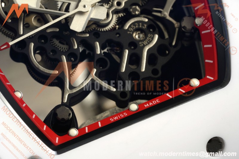 Richard Mille - RM055 Bubba Watson Asia Edition CER/RU Wht/Red Rehaut Skeleton APSF RMUL2 | Richard Mille - RM055 버바 왓슨 아시아 에디션 CER/RU Wht/Red Rehaut 스켈레톤 APSF RMUL2