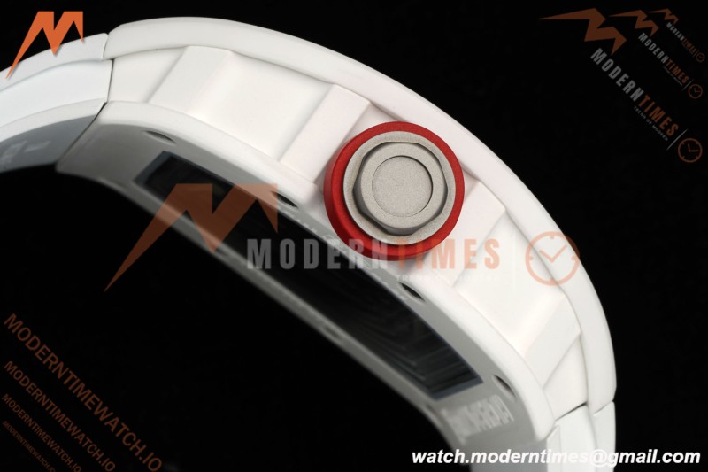 Richard Mille - RM055 Bubba Watson Asia Edition CER/RU Wht/Red Rehaut Skeleton APSF RMUL2 | Richard Mille - RM055 버바 왓슨 아시아 에디션 CER/RU Wht/Red Rehaut 스켈레톤 APSF RMUL2
