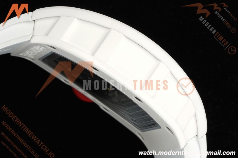 Richard Mille - RM055 Bubba Watson Asia Edition CER/RU Wht/Red Rehaut Skeleton APSF RMUL2 | Richard Mille - RM055 버바 왓슨 아시아 에디션 CER/RU Wht/Red Rehaut 스켈레톤 APSF RMUL2