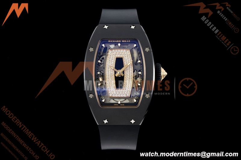 Richard Mille - RM07-01 Black Ceramic CER/RU Black Onyx ZF Asian CRMA2