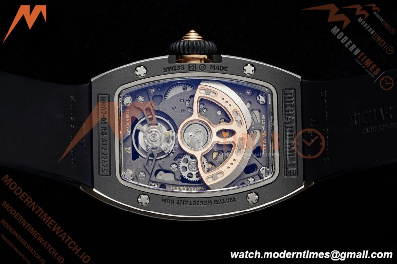 Richard Mille - RM07-01 Black Ceramic CER/RU Black Onyx ZF Asian CRMA2