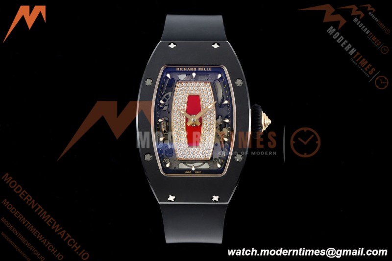 Richard Mille - RM07-01 Black Ceramic CER/RU Red Onyx ZF Asian CRMA2